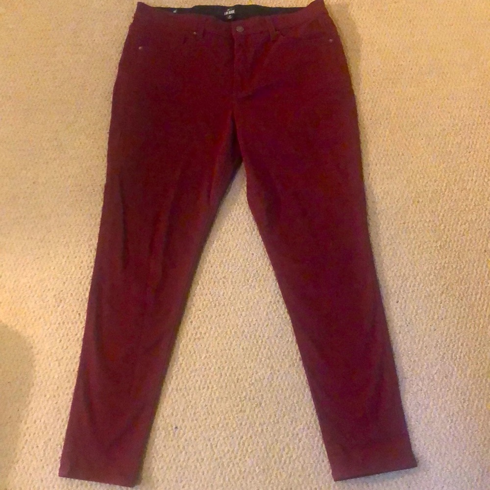Lularoe dark red denim, size 32. NWOT